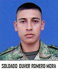 Soldado Regular Duver Romero Mora, asesinado por las FARC